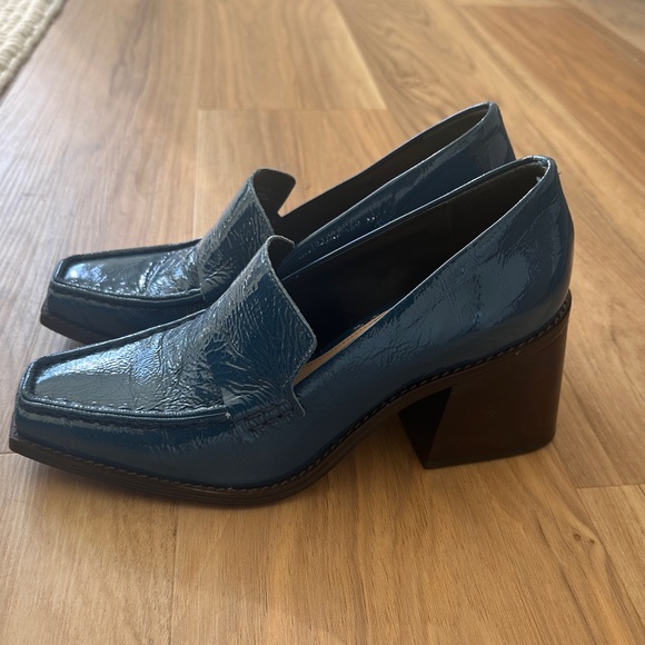 Vince Camuto Blue Patent Leather Loafers - Picture 2 of 7